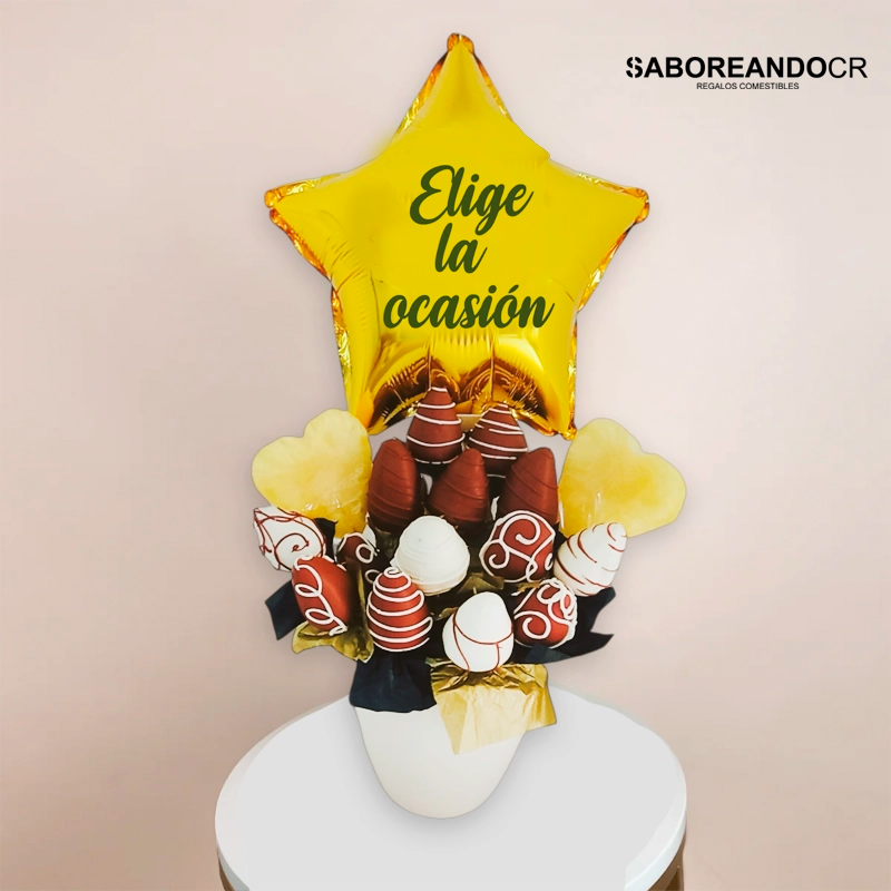 Arreglo de fresas con chocolate para graduación costa rica saboreandocr