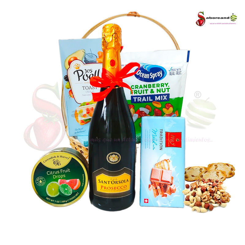 cesta de regalo vino prosecco costa rica saboreandocr