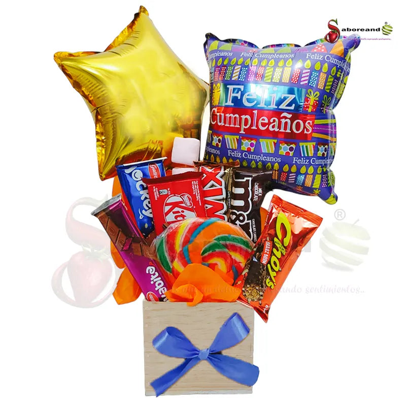 Arreglo de chocolates anchetsa con globos costa rica regalar cumpleaños