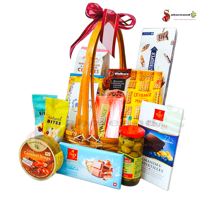 canasta gourmet regalo costa rica té y galletas saboreandocr
