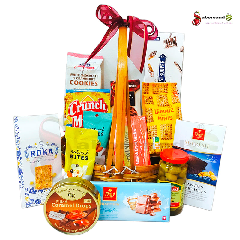 canasta gourmet regalo costa rica té y galletas saboreandocr
