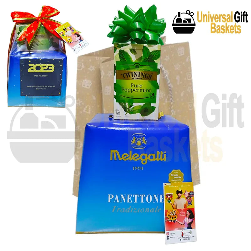Cesta italiana panettone y té de menta costa rica