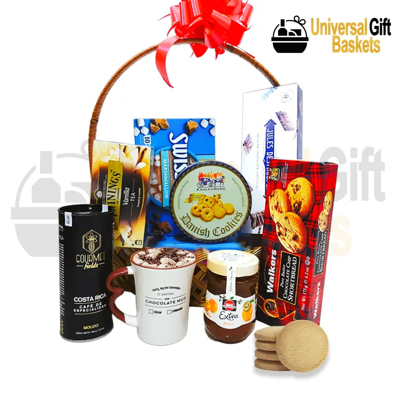 universalgiftbaskets costa rica canasta gourmet con café y té