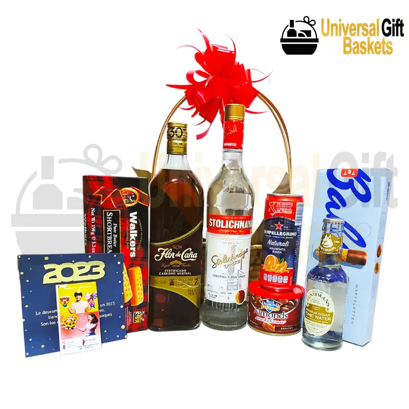 Canasta gourmet ron y vodka costa rica