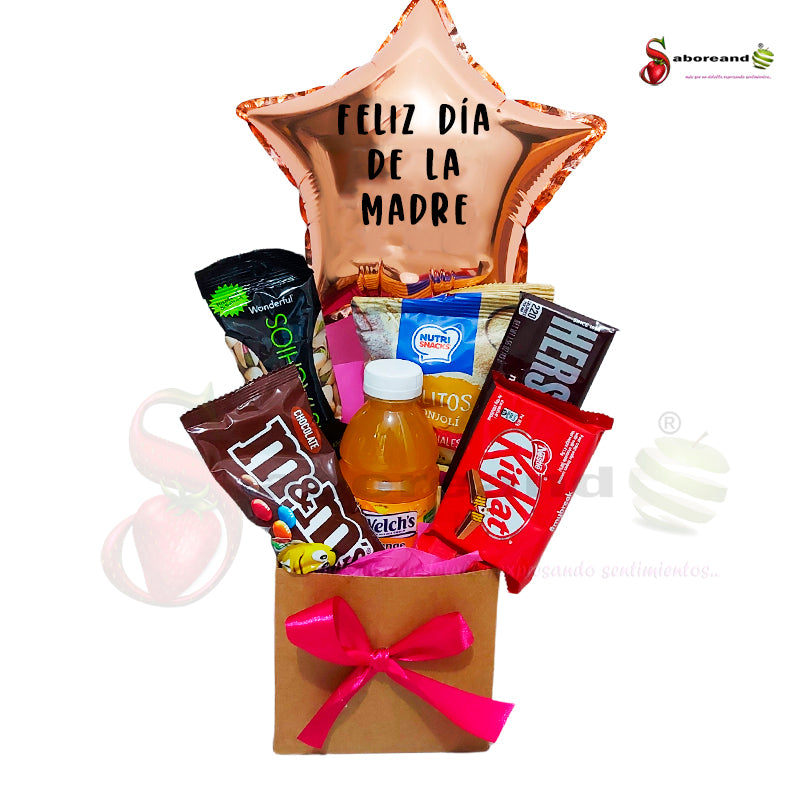 Arreglo comestible chocolates globos costa rica saboreandocr